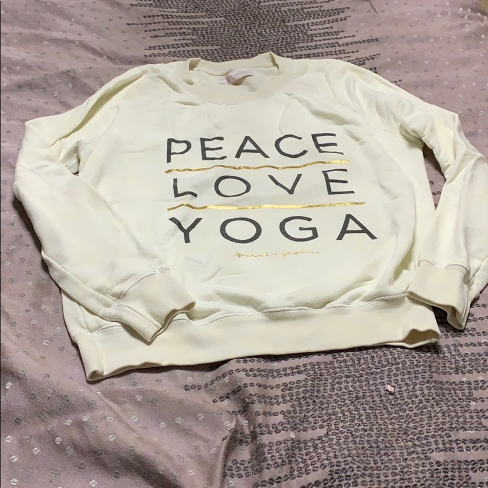 Spiritual Gangster Peace, Love, Yoga Sweatshirt M
